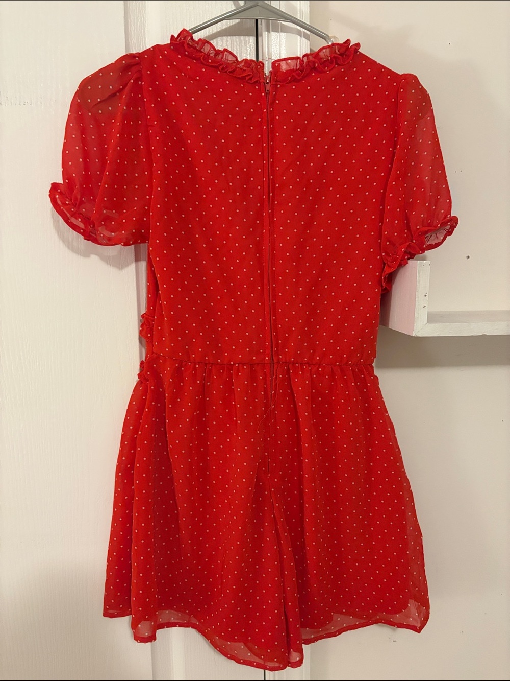 Altar'd State Red Polka Dot Ruffle Romper - Picture 2 of 4